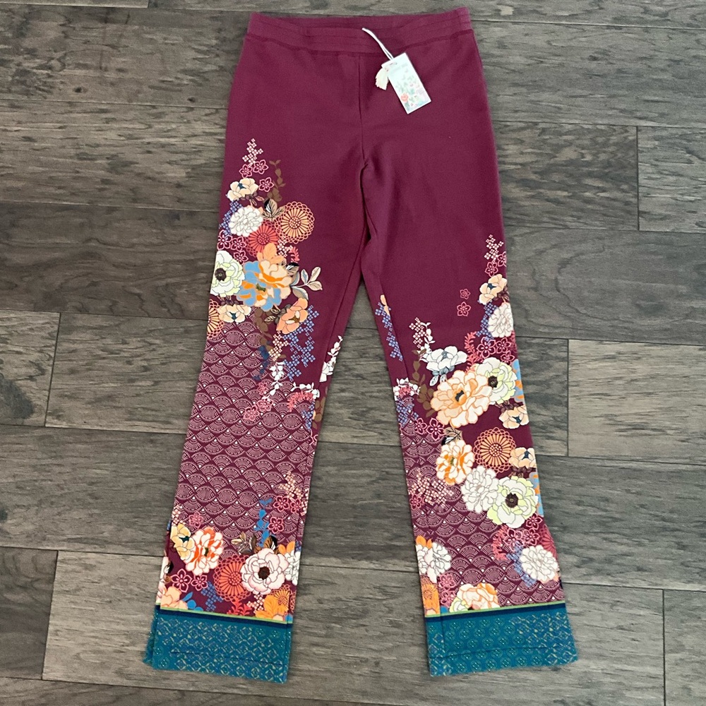 NWT Johnny Was Phoenix Straight Ankle Slit Pant